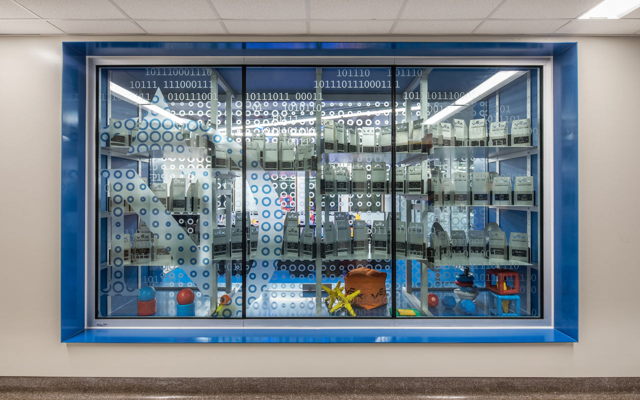 North High School Robotics Expansion Interior Window